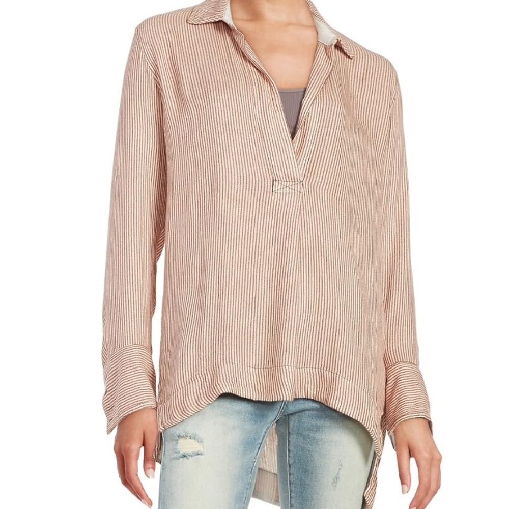 Free People On the Road Stripe Tunic Shirt